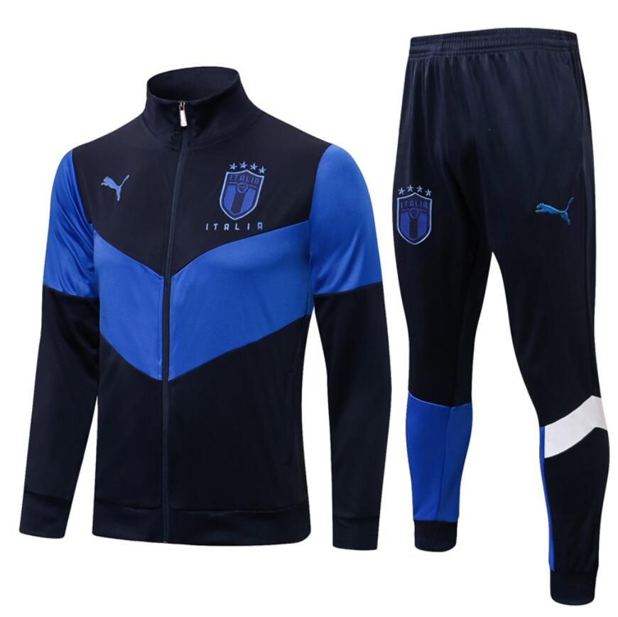 2021/22 Italy Navy Blue Training Kits Jacket with Pants